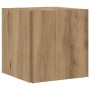 Mesa auxiliar de madera de ingeniería roble artisan 33x33x34 cm