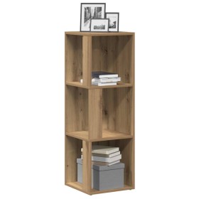 Mueble de esquina madera ingeniería roble artisan 33x33x100 cm