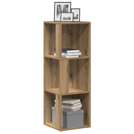 Mueble de esquina madera ingeniería roble artisan 33x33x100 cm
