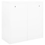 Armario con puerta corredera blanca acero 90x40x90 cm