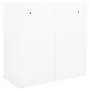 Kleiderschrank mit weißer Stahlschiebetür 90x40x90 cm von vidaXL, Schließfächer und Lagerschränke - Ref: Foro24-336429, Preis...