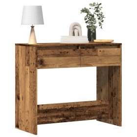 Mesa consola madera ingeniería madera envejecida 89x41x76,5 cm