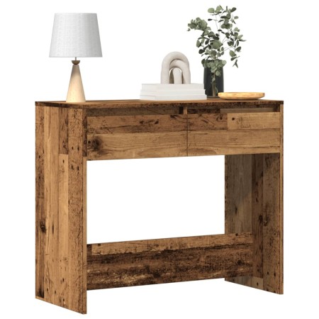 Mesa consola madera ingeniería madera envejecida 89x41x76,5 cm en Mesas auxiliares | Comprar online en Foro24