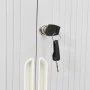 Armario con puerta corredera gris acero 90x40x90 cm de vidaXL, Taquillas y armarios de almacenamiento - Ref: Foro24-336430, P...