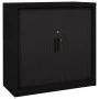 Sliding door wardrobe, black steel, 90x40x90 cm by vidaXL, Lockers and storage cabinets - Ref: Foro24-336431, Price: 264,64 €...