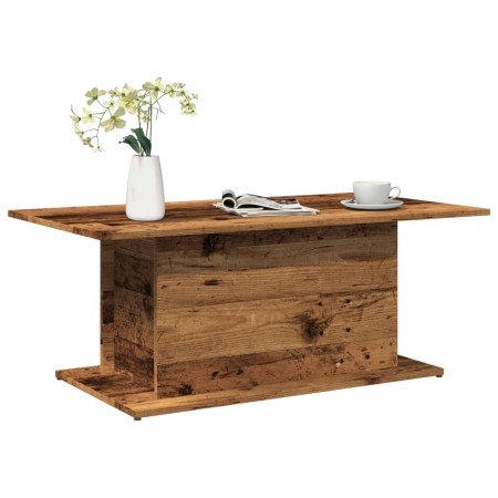 Mesa de centro madera ingeniería envejecida 102x55,5x40 cm en Mesas de centro | Comprar online en Foro24