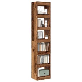 Estantería/divisor de espacios madera envejecida 40x30x198 cm en Librerías y estanterías | Comprar online en Foro24
