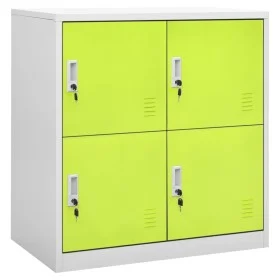 Light gray and green steel locker cabinet 90x45x92.5 cm by vidaXL, Lockers and storage cabinets - Ref: Foro24-336435, Price: ...