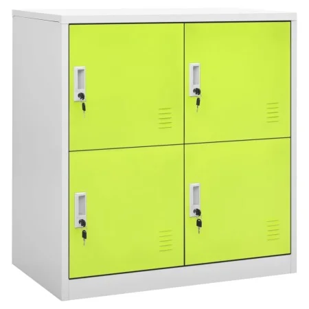 Light gray and green steel locker cabinet 90x45x92.5 cm by vidaXL, Lockers and storage cabinets - Ref: Foro24-336435, Price: ...