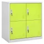 Hellgrauer und grüner Schließfachschrank aus Stahl, 90 x 45 x 92,5 cm von vidaXL, Schließfächer und Lagerschränke - Ref: Foro...