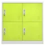 Light gray and green steel locker cabinet 90x45x92.5 cm by vidaXL, Lockers and storage cabinets - Ref: Foro24-336435, Price: ...
