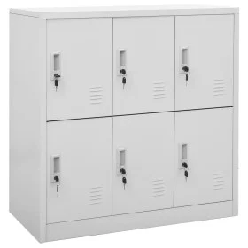 Light gray steel locker cabinet 90x45x92.5 cm by vidaXL, Lockers and storage cabinets - Ref: Foro24-336436, Price: 177,65 €, ...