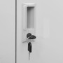 Light gray steel locker cabinet 90x45x92.5 cm by vidaXL, Lockers and storage cabinets - Ref: Foro24-336436, Price: 181,29 €, ...