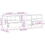 Mueble de TV madera ingeniería madera envejecida 150x33,5x45cm
