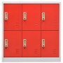 Light gray and red steel locker cabinet 90x45x92.5 cm by vidaXL, Lockers and storage cabinets - Ref: Foro24-336438, Price: 15...