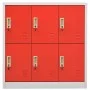Light gray and red steel locker cabinet 90x45x92.5 cm by vidaXL, Lockers and storage cabinets - Ref: Foro24-336438, Price: 14...