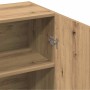 Aparador de madera de ingeniería roble artisan 70x34x90 cm