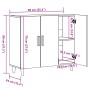Aparador de madera de ingeniería envejecido 90x34x80 cm