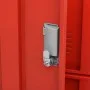 Light gray and red steel locker cabinet 90x45x92.5 cm by vidaXL, Lockers and storage cabinets - Ref: Foro24-336438, Price: 14...
