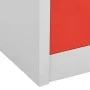 Light gray and red steel locker cabinet 90x45x92.5 cm by vidaXL, Lockers and storage cabinets - Ref: Foro24-336438, Price: 14...