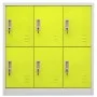 Light gray and green steel locker cabinet 90x45x92.5 cm by vidaXL, Lockers and storage cabinets - Ref: Foro24-336439, Price: ...