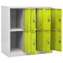 Light gray and green steel locker cabinet 90x45x92.5 cm by vidaXL, Lockers and storage cabinets - Ref: Foro24-336439, Price: ...