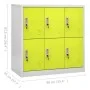 Light gray and green steel locker cabinet 90x45x92.5 cm by vidaXL, Lockers and storage cabinets - Ref: Foro24-336439, Price: ...