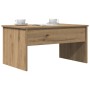 Mesa de centro madera ingeniería roble artisan 80x50,5x41,5 cm