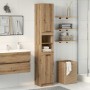 Armario de baño madera ingeniería roble artisan 32x34x188,5 cm