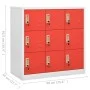 Armario taquilla de acero gris claro y rojo 90x45x92,5 cm de vidaXL, Taquillas y armarios de almacenamiento - Ref: Foro24-336...