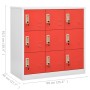 Light gray and red steel locker cabinet 90x45x92.5 cm by vidaXL, Lockers and storage cabinets - Ref: Foro24-336442, Price: 17...