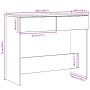Mesa consola madera de ingeniería roble artesanal 90x36x75 cm