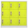 Light gray and green steel locker cabinet 90x45x92.5 cm by vidaXL, Lockers and storage cabinets - Ref: Foro24-336443, Price: ...
