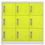 Light gray and green steel locker cabinet 90x45x92.5 cm by vidaXL, Lockers and storage cabinets - Ref: Foro24-336443, Price: ...