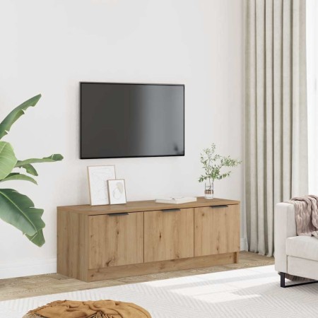 Mueble de TV madera contrachapada artisan roble 102x35x36,5 cm