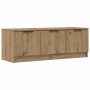 Mueble de TV madera contrachapada artisan roble 102x35x36,5 cm