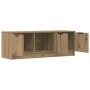 Mueble de TV madera contrachapada artisan roble 102x35x36,5 cm