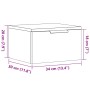 Mesitas de noche de pared 2 uds roble artisan 34x30x20 cm
