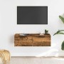 Armario de pared madera de ingeniería envejecida 68x30x20 cm