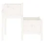 Jardinera madera maciza de pino blanco 84,5x84x75 cm de vidaXL, Maceteros y jardineras - Ref: Foro24-822258, Precio: 96,96 €,...