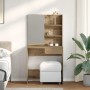 Tocador con espejo roble artisan 74,5x40x141 cm