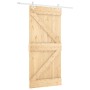 Puerta corredera con herrajes madera maciza de pino 100x210 cm de vidaXL, Puertas - Ref: Foro24-3203178, Precio: 233,74 €, De...