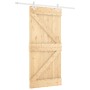Puerta corredera con herrajes madera maciza de pino 90x210 cm by vidaXL, Doors - Ref: Foro24-3203177, Price: 202,06 €, Discou...