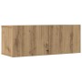 Muebles para TV de pared 2 unidades roble artesanal 80x30x30 cm