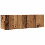 Muebles para TV de pared 2 uds madera envejecida 100x30x30 cm