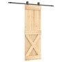 Puerta corredera con herrajes madera maciza de pino 70x210 cm de vidaXL, Puertas - Ref: Foro24-3203076, Precio: 161,22 €, Des...