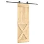 Puerta corredera con herrajes madera maciza de pino 70x210 cm de vidaXL, Puertas - Ref: Foro24-3203076, Precio: 171,82 €, Des...