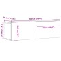 Muebles para TV de pared 2 uds madera envejecida 100x30x30 cm