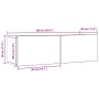 Muebles para TV de pared 2 uds roble artesanal 100x30x30 cm
