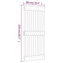 Schiebetür mit massiven Kiefernhölzern und Beschlägen, 90x210 cm. von vidaXL, Türen - Ref: Foro24-3203067, Preis: 183,94 €, R...